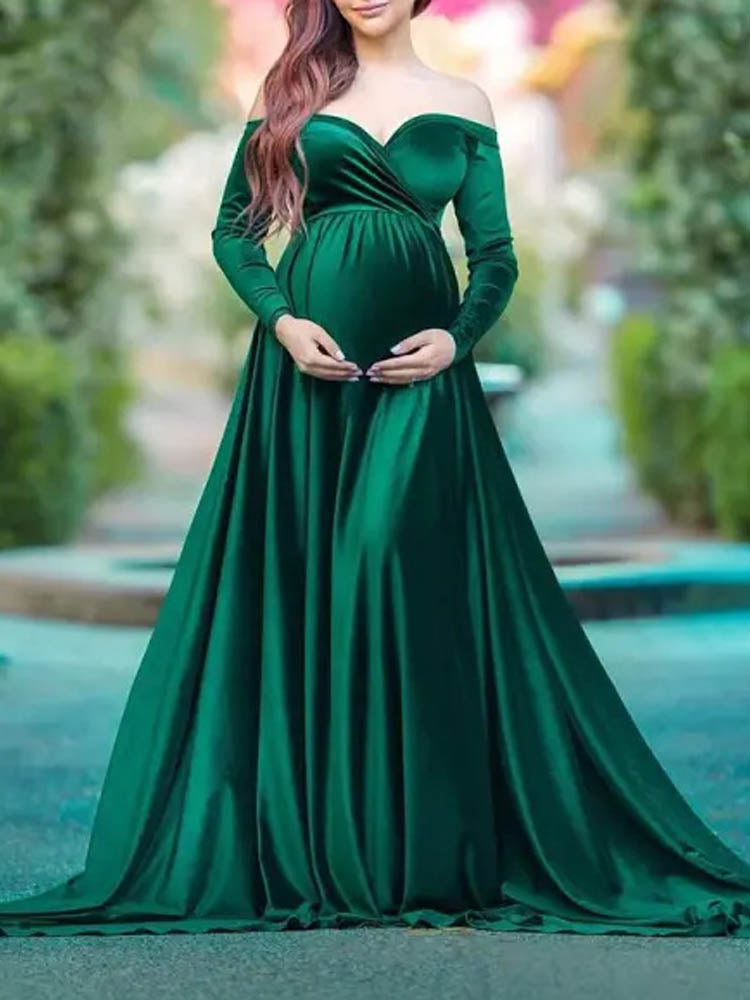 Maternity Dress Velvet/ Maternity Baby Shower Dresses Suitable For Photography