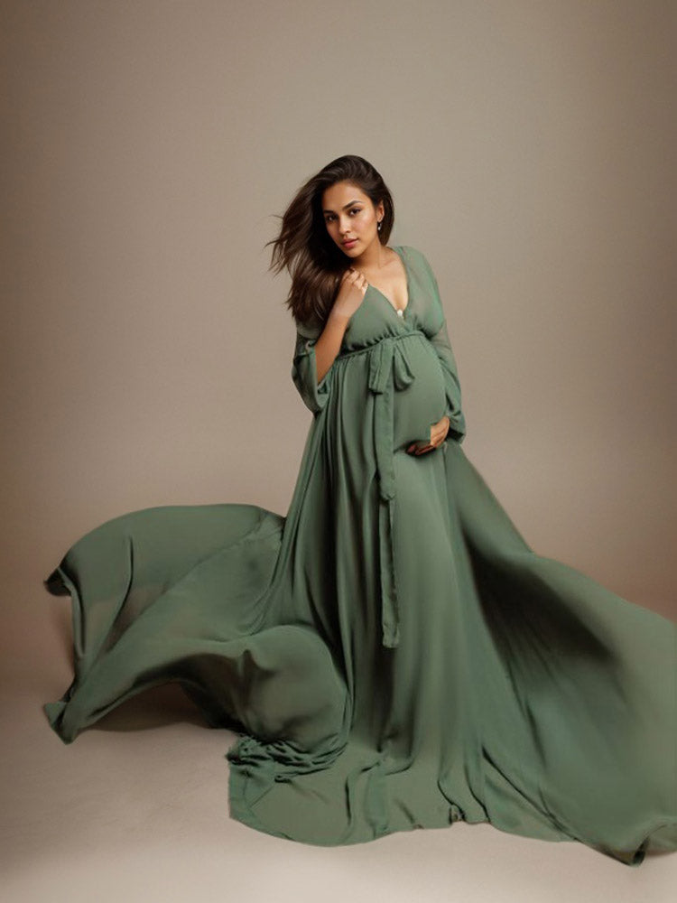 Chiffon Maternity Dress Maternity Boudoir Photography Robes