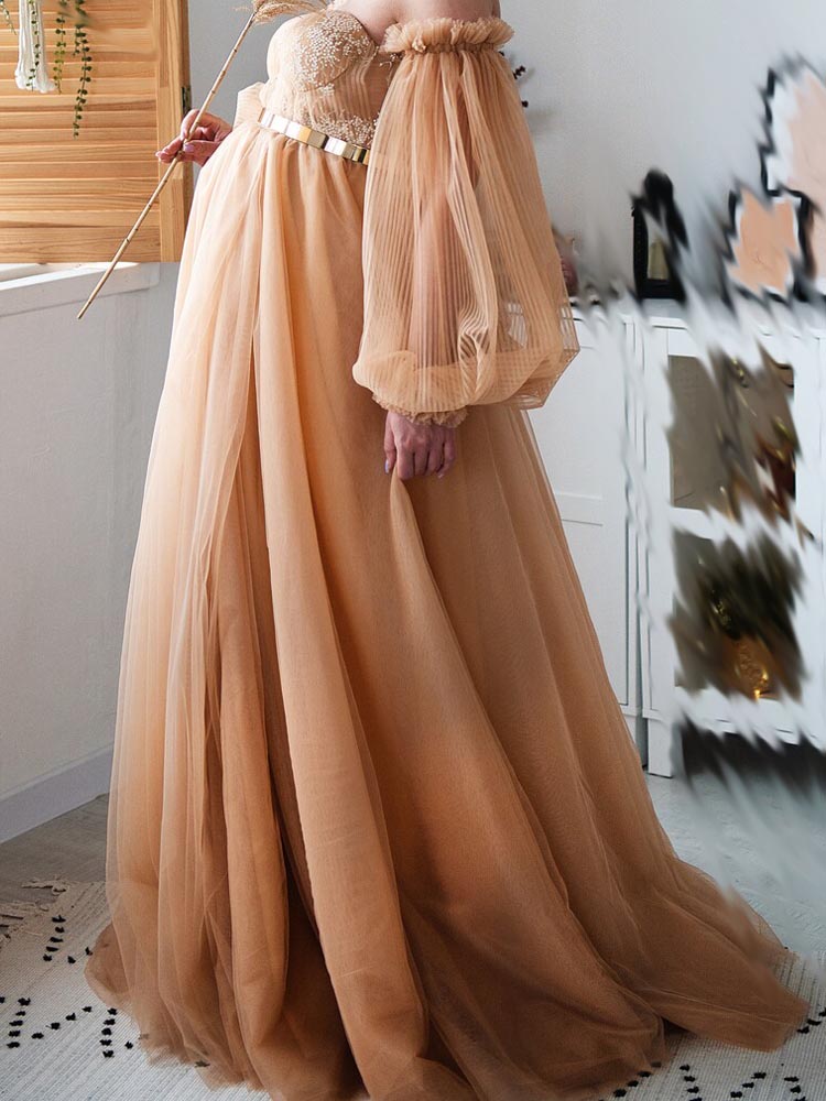 Maternity Dress For Baby Shower Elegant Long Sleeve Tulle Maternity Photography Dress