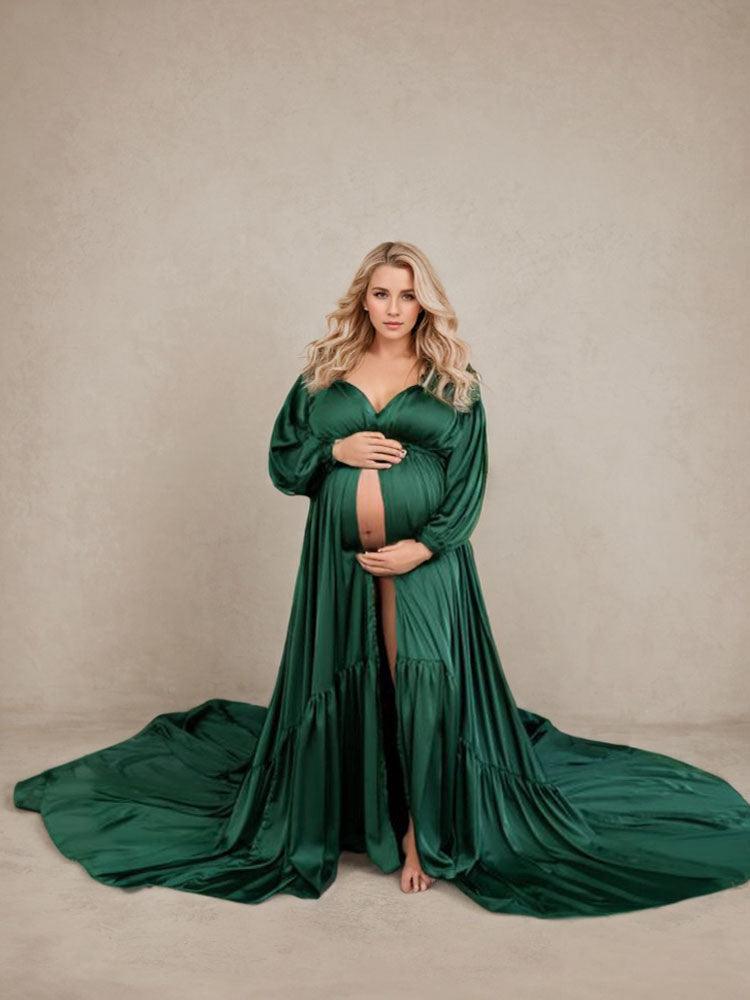 Maternity boudoir photography/ Maternity evening dress long pregnant women fashionable and elegant long dress