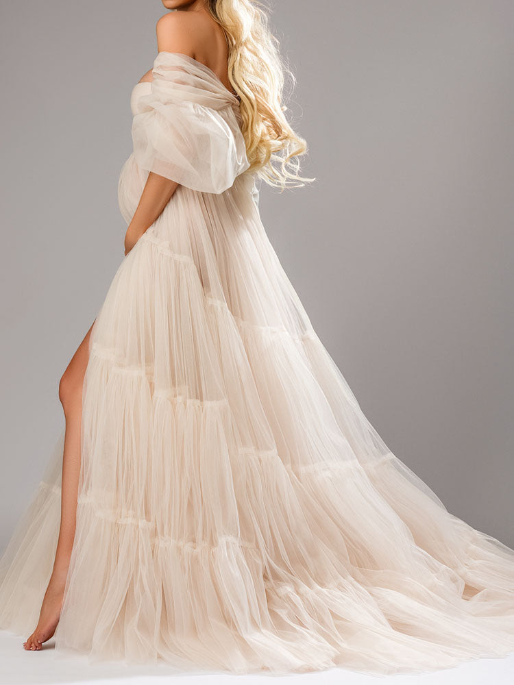 Flowy Maternity Dress Tulle Maternity Photoshoot Dress