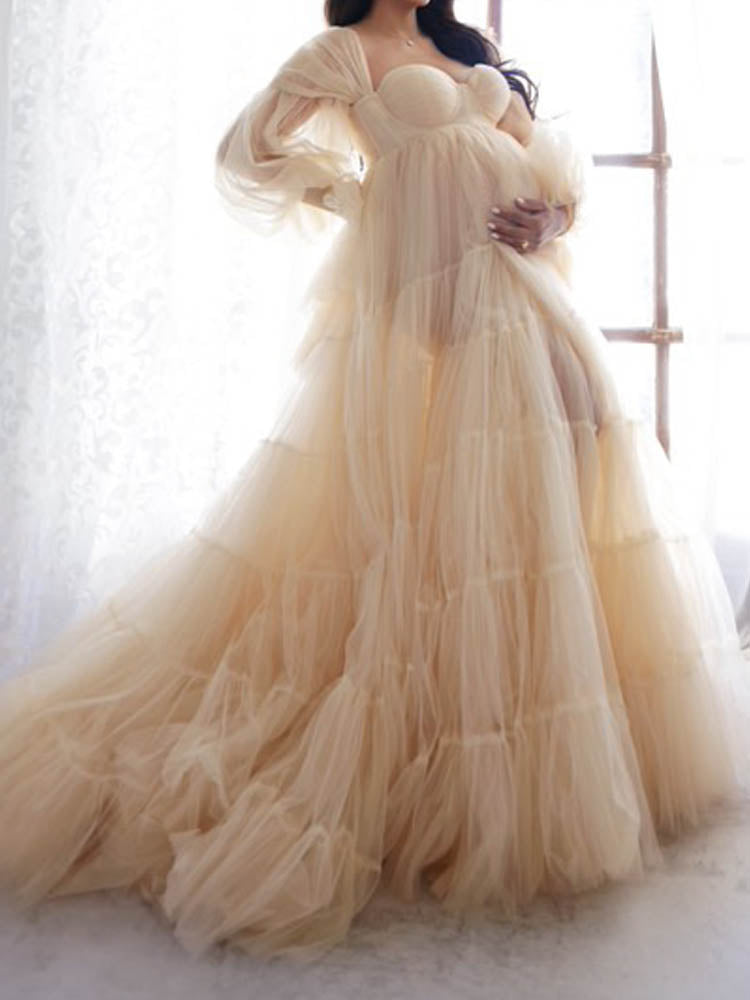 Maternity Evening Dresses & Formal Gowns Tulle Photo Shoot Dress