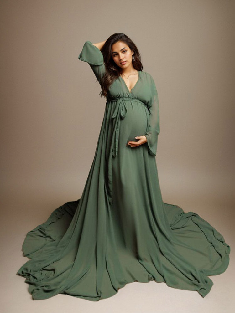 Chiffon Maternity Dress Maternity Boudoir Photography Robes