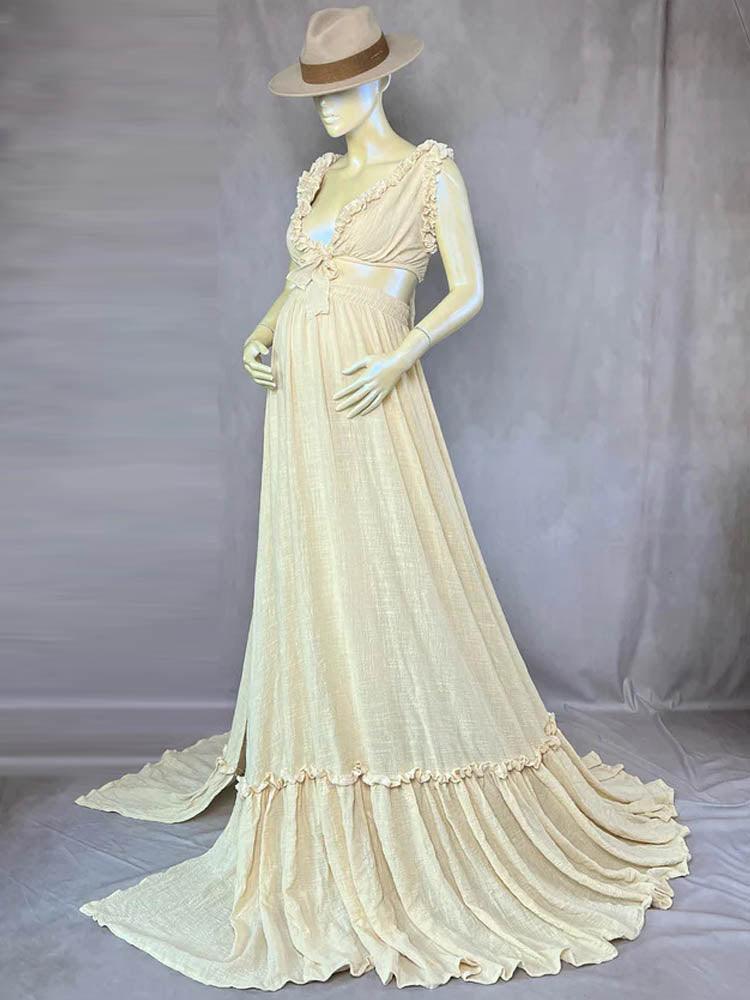 Boho Chic Long Dresses Photography Two Piece Dress Maternity Baby Baptism Dress