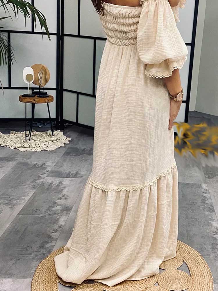 Boho Dresses For Women Long Sleeve Cotton Dress For Pregnant Women