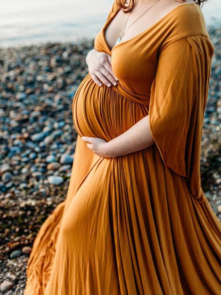 Bohemian Style Custom Plus Size Maternity Dress Photography Wear