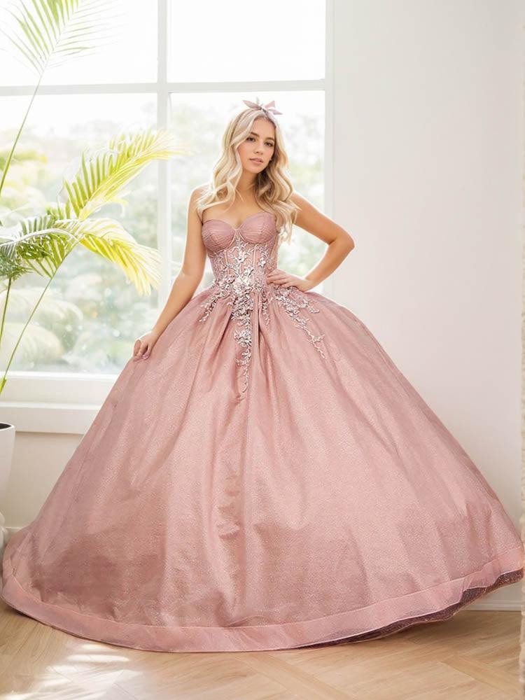 Wedding Dress Sale Pink Strapless Ball Gown Evening Dress Photography Dress