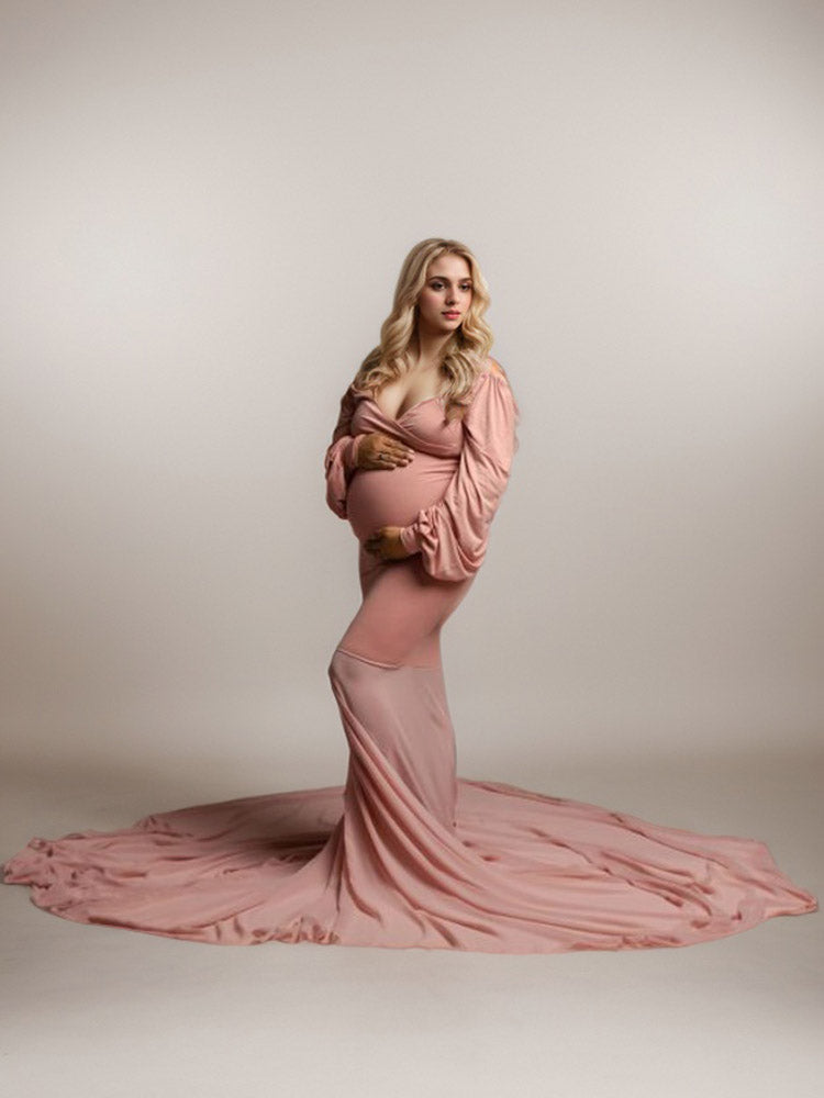 Modest Maternity Dress Plus Size Baby Shower Maternity Dresses For Photoshoots