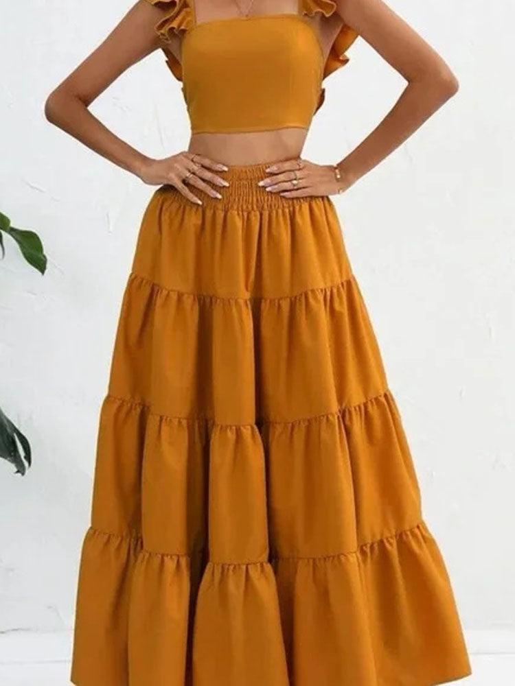 Boho Dresses For Women Linen Two Piece Dress