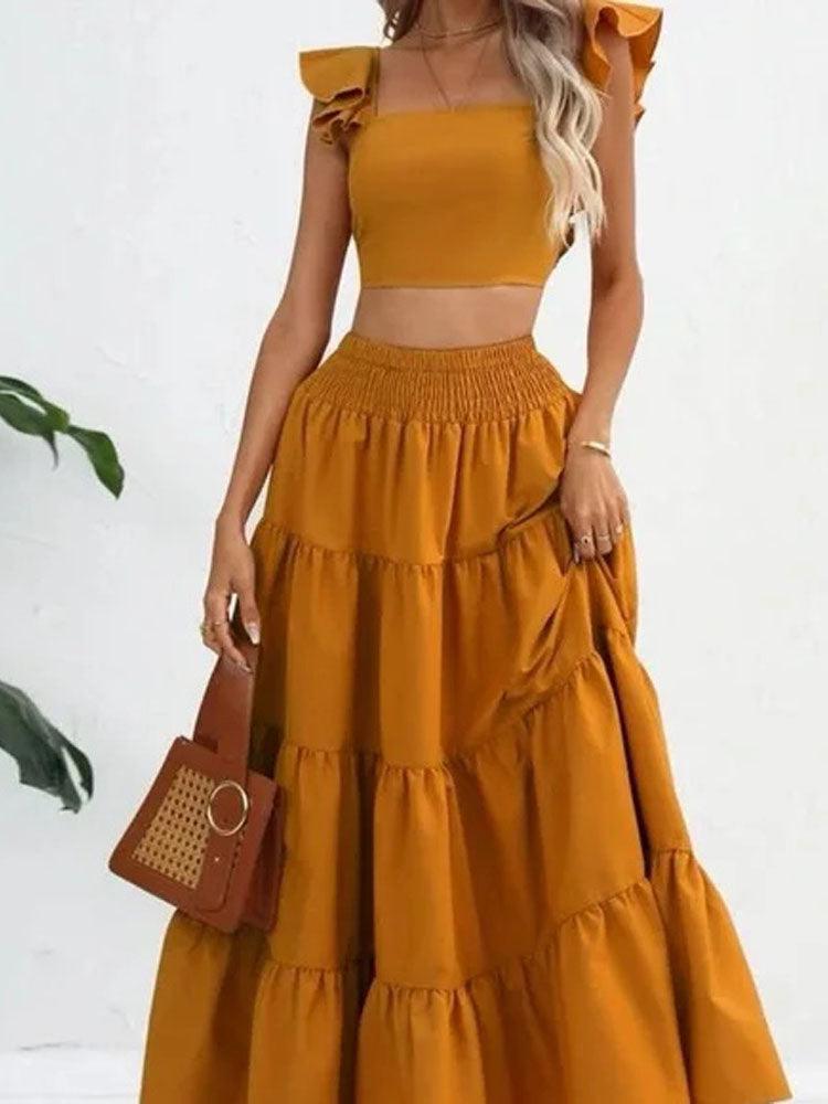 Boho Dresses For Women Linen Two Piece Dress