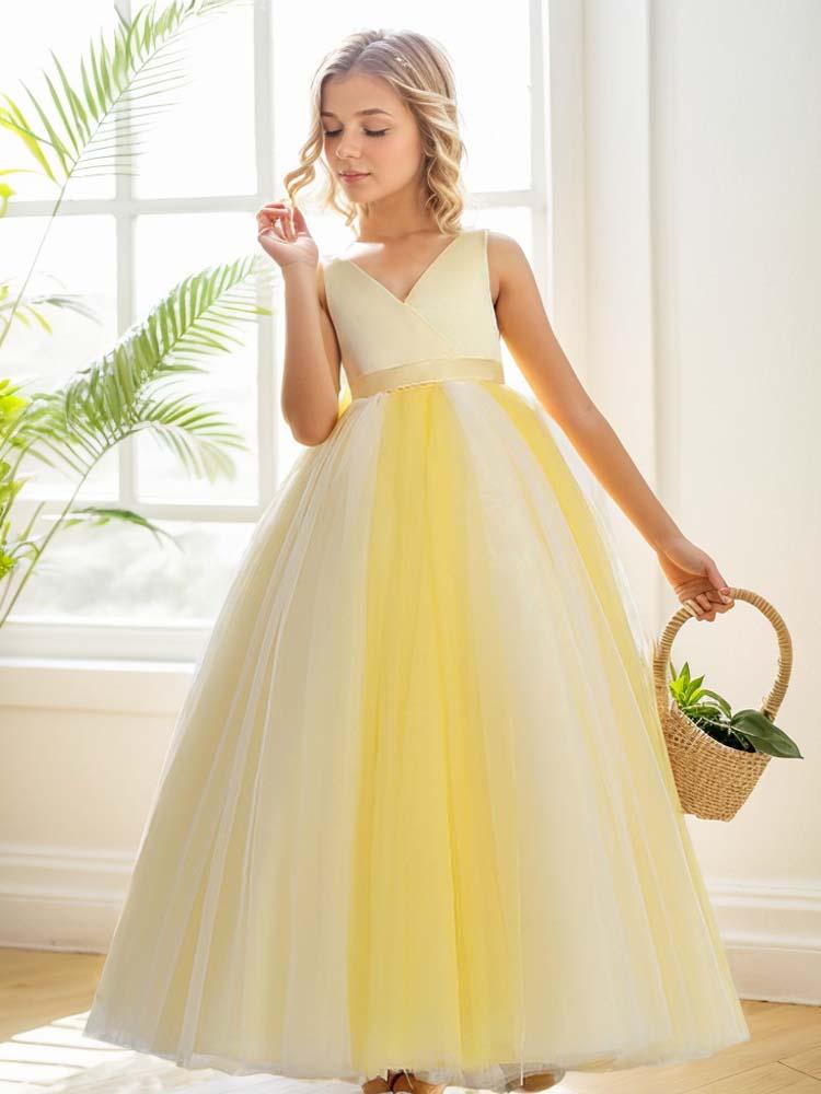 Blush Flower Girl Dress Wedding Flower Girl Dress Tulle Skirt - A LITTLE